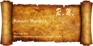 Rauch Margit névjegykártya